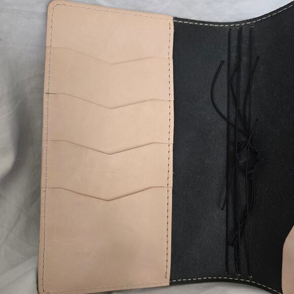Chic Sparrow Journal Cover Black Leather Made in the USA Travelers Book *read* - Picture 6 of 12